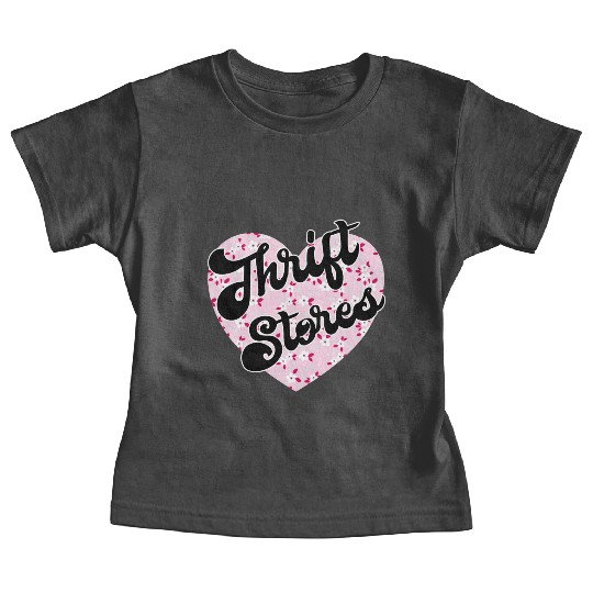 Thrift Stores pink floral heart Baby Tees