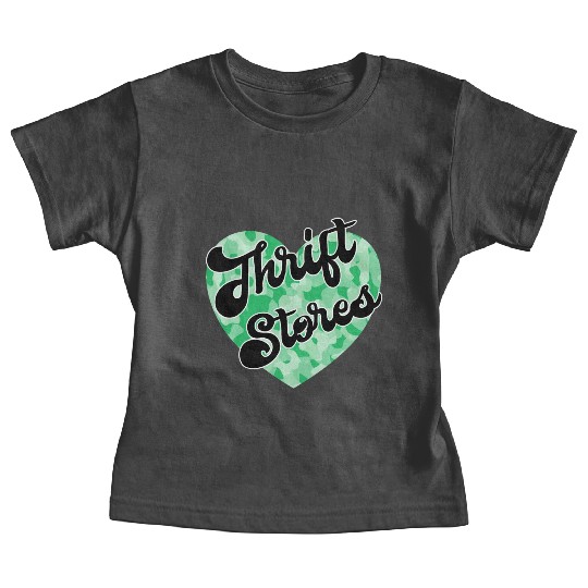 Thrift Stores green camo heart Baby Tees