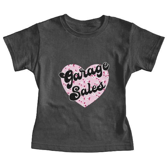 Garage Sales pink floral heart Baby Tees