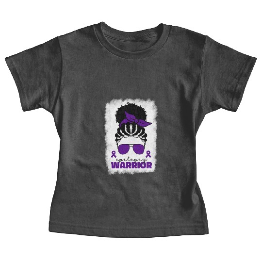 Afro Epilepsy Warrior For Black Epilepsy Awareness Baby Tees