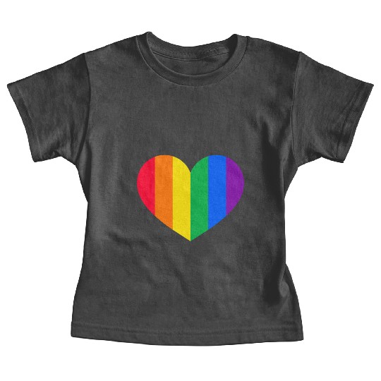 Gay Pride Rainbow Heart Baby Tees