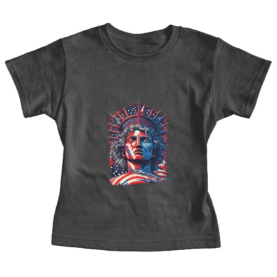 Statue of Liberty Face USA Baby Tees