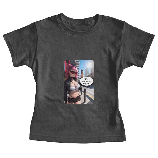 Cyberpunk Waifu Influencer Design 6 Baby Tees