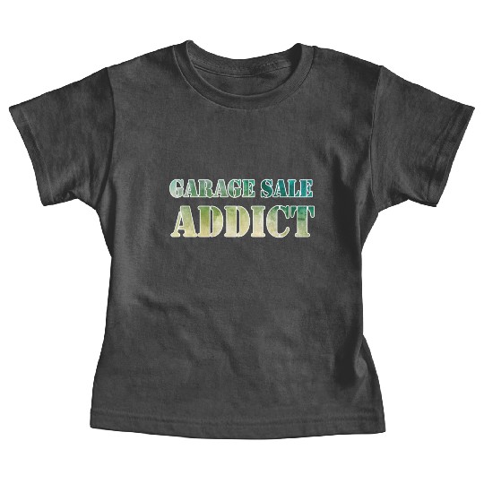 Garage Sale Addict green yellow watercolor Baby Tees