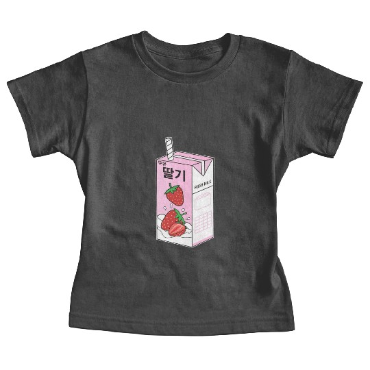K Pop Strawberry Milk Drink Korea Kpop Korean Baby Tees