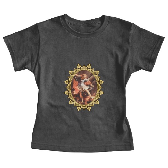 St. Michael the Archangel Icon Dragon Catholic Ang Baby Tees