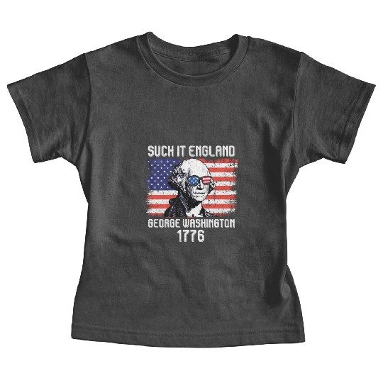 Suck it England George Washington 1776 USA Baby Tees