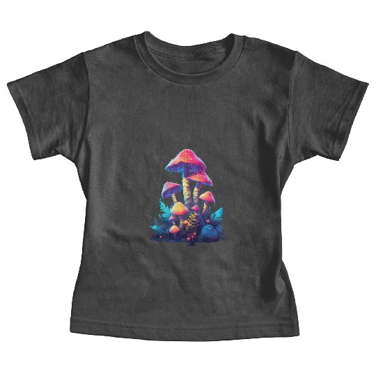 Trippy Neon Mushrooms #14 Baby Tees