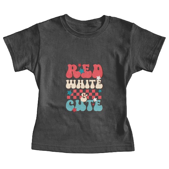 Red White And Cute, Independence Day Baby Tees