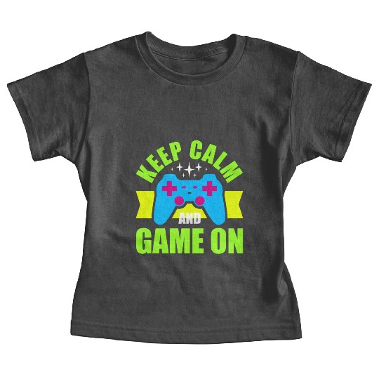 Keep Calm and Game On nostalgia Baby Tees