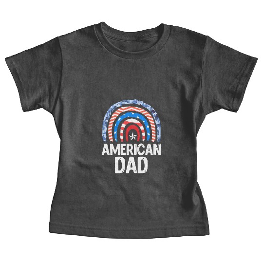 All American Dad Independence Day Party USA Father Baby Tees