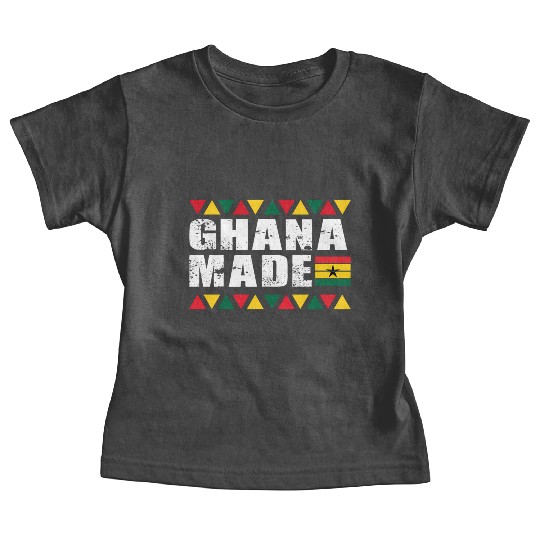 Ghana Made Black Star Country Flag Baby Tees