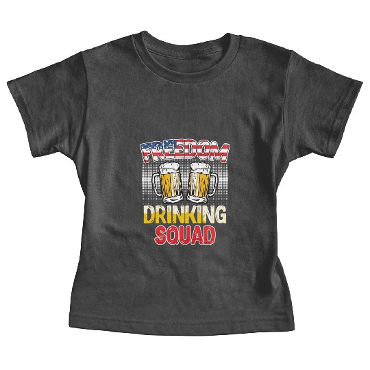 Freedom Drinking Squad USA Party Independence Day Baby Tees