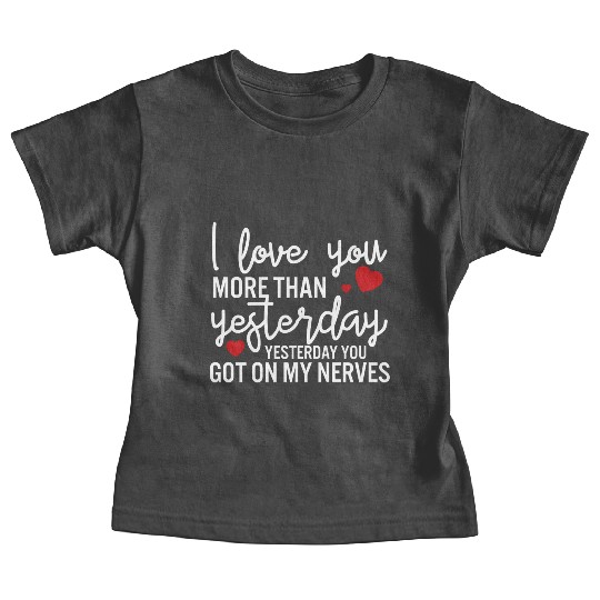 Funny Valentines Day Jokes yellow Baby Tees