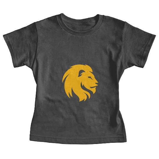 LION YELLOW SIDE FACE Baby Tees