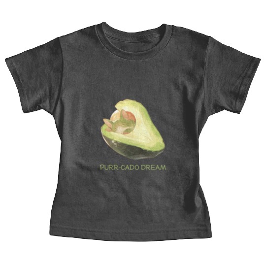 Purr-Cado Dream Funny Avocado Kawaii Cat Lover Baby Tees