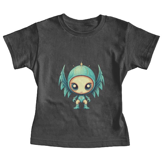 Alien Angel Wings Cyborg - Futuristic Design Baby Tees
