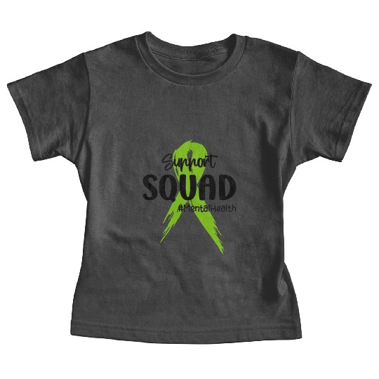 Support Squad Mental Health Awareness Lime Green Baby Tees