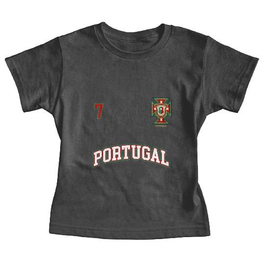Portugal Number 7 Soccer Team Sports Portuguese Fl Baby Tees