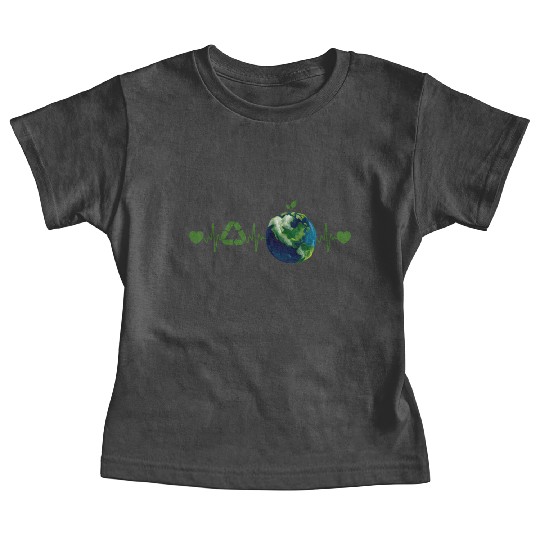 Heart Beat Earth Day Recycle Love Earth Day Annive Baby Tees