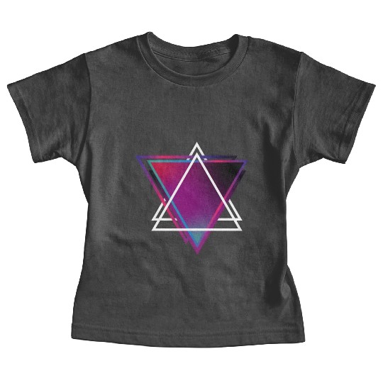 "Triangle Bliss: Geometric Marvel Baby Tees"