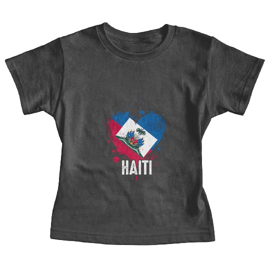 Haitian Vacation Haiti Flag Baby Tees