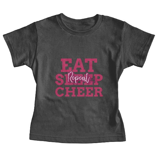 eat sleep cheer repeat trending gift aesthetic Baby Tees