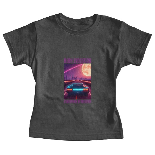 Vintage 80s Futuristic Retrowave Neon Cyberpunk Baby Tees