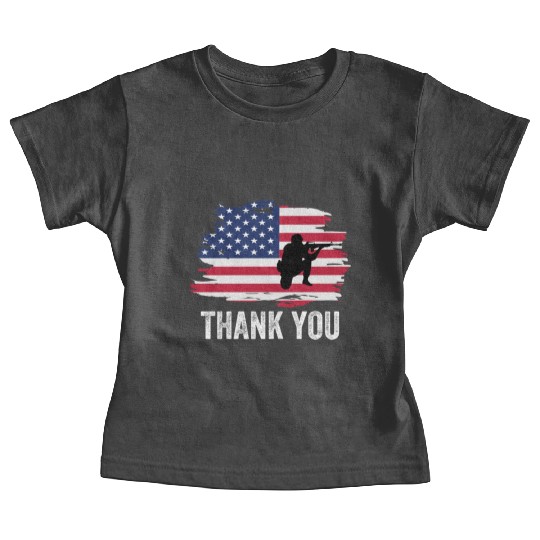 Thank You Us Flag Memorial Day Baby Tees