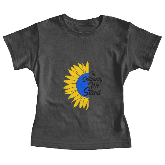 Solidarity With Ukraine Sunflower For Ukrainian Baby Tees