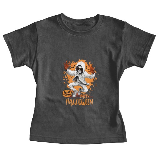 Halloween Skeleton Dabbing Hip Hop Baby Tees