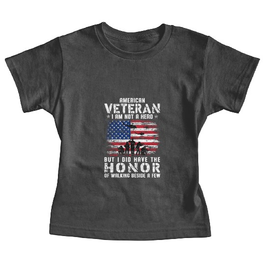 US Army Veteran American Veteran Flag Baby Tees
