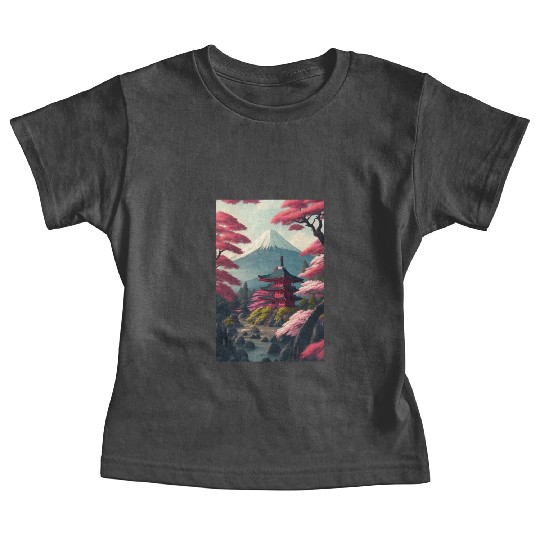 Asia Landscape Serene Mount Fuji Baby Tees