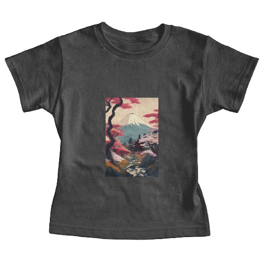 Asia Landscape Serene Mount Fuji Baby Tees
