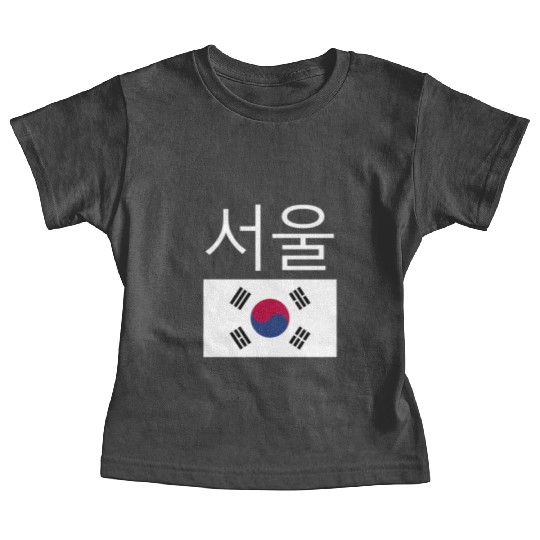 Seoul South Korea Hangul Korean Flag Taeguk Baby Tees