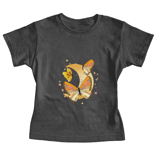 Orange butterflies moon aesthetic butterfly insect Baby Tees