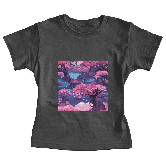 Anime Euphoria: Fantasy Cherry Blossom Dreamscape Baby Tees