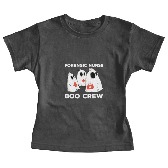 Forensic Nurse Boo Crew Halloween Ghost Baby Tees