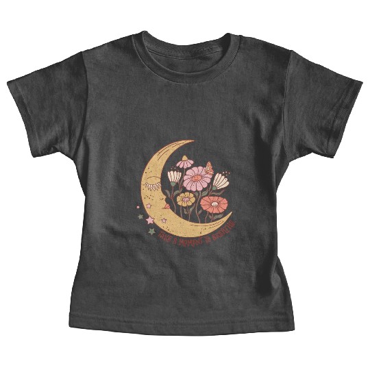 SELF CARE Baby Tees, Moon Face, Wild Flower Baby Tees