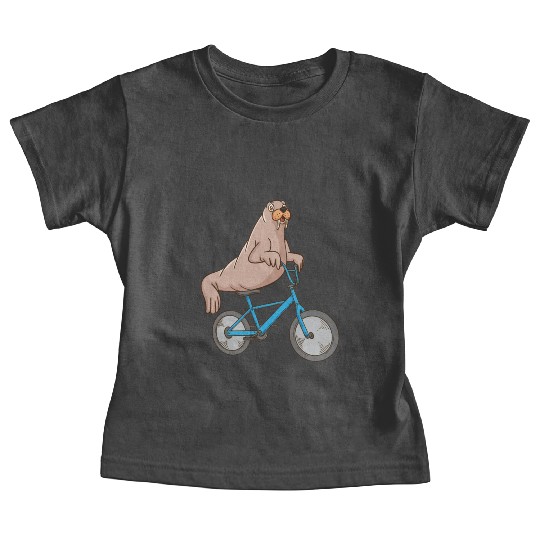 Harp Seal Lover Ocean Bicycle Riding Sea Lion Seal Baby Tees