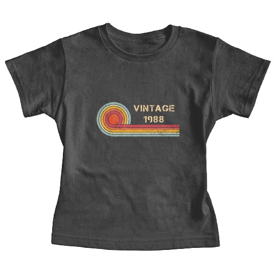 Vintage 1988 birthday retro design Baby Tees