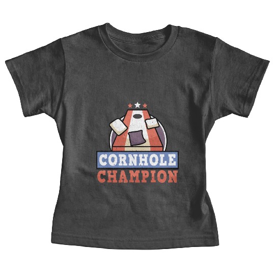 Grunge Cornhole Champion Bean Bag Lover Baby Tees