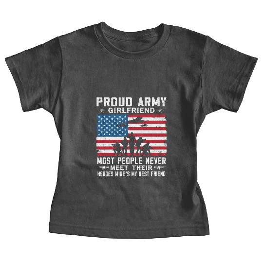 Proud US Army Girlfriend Baby Tees