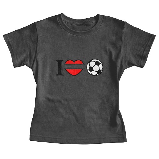 Monogram logo soccer heart Baby Tees