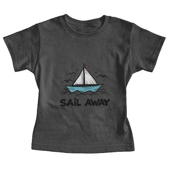 Papiership Paper Boat for a Sailor and Captain Baby Tees