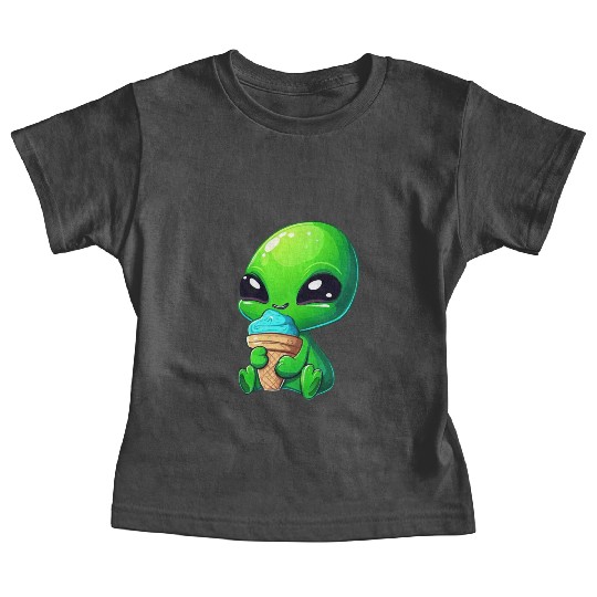 Alien Extraterrestrial Ice Blue Green Baby Tees