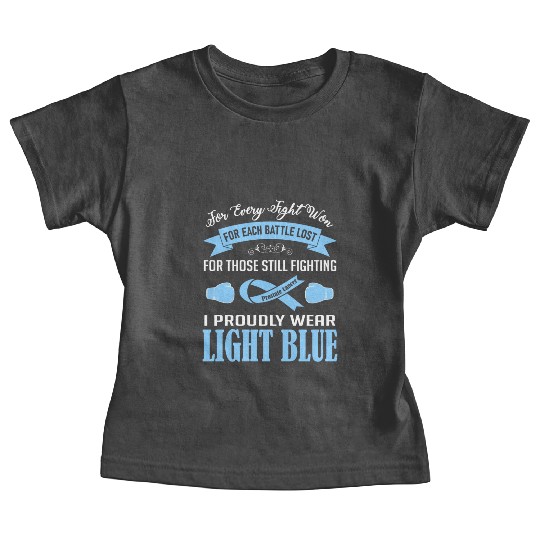I Proudly Wear Light Blue Prostate Cancer Baby Tees
