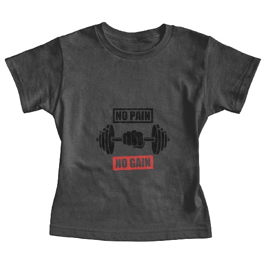 Power Up Your Workout With Our No Pain No Gain Gym Baby Tees
