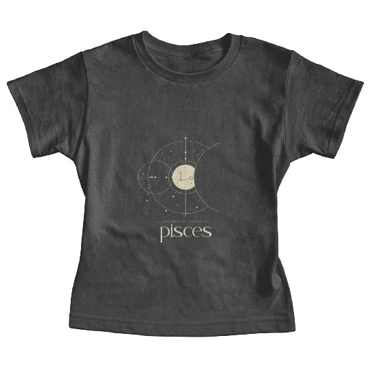 Minimalist Pisces Zodiac Astrology Moon Stars Baby Tees