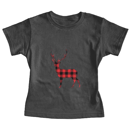 Buffalo Plaid Deer Baby Tees